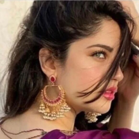 BUKHARI JEWELRY HEERAMANDI PAKISTANI BRIDAL JHUMKI LARGE EARRINGS